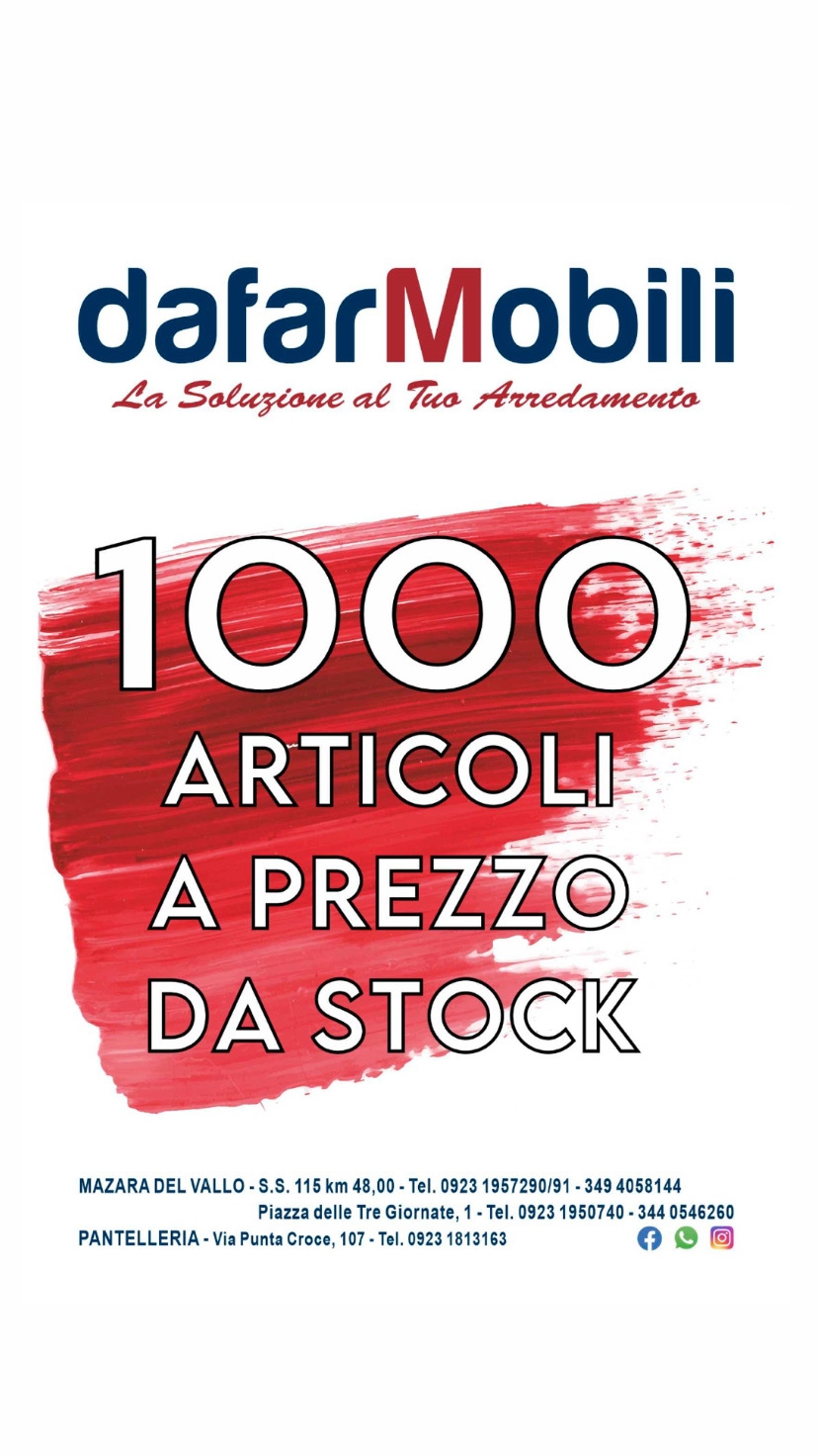 1000 articoli a prezzi da Stock