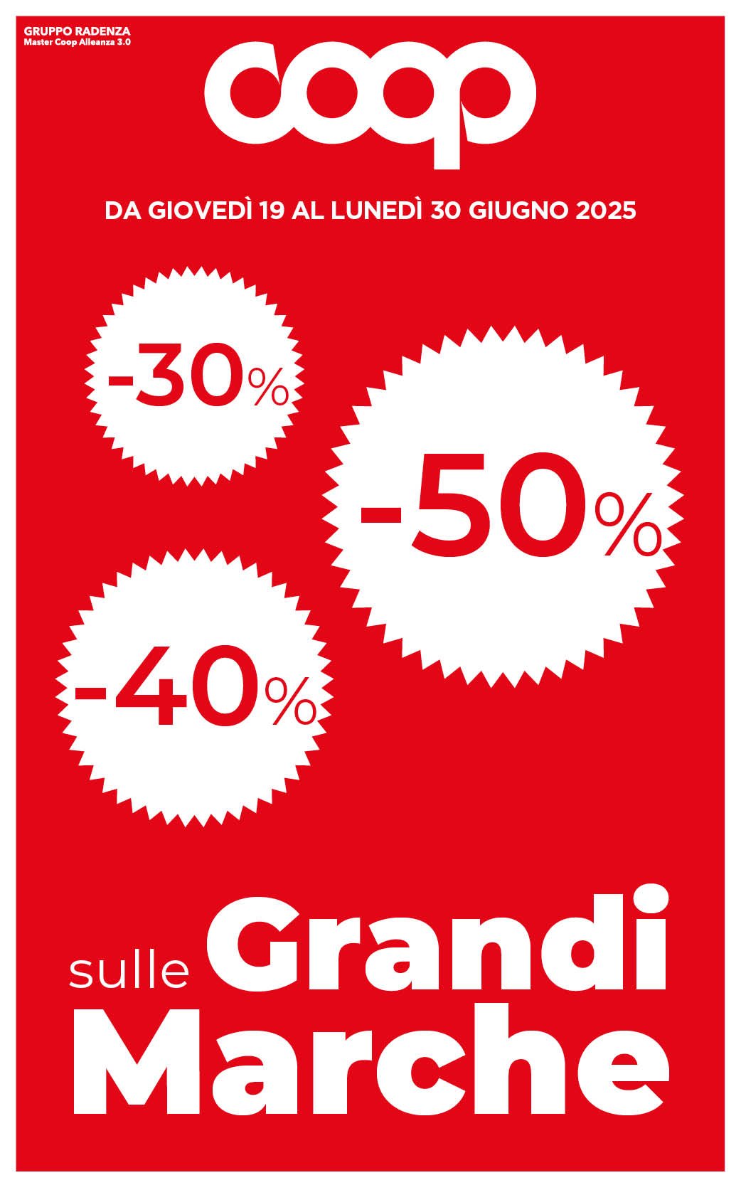 -30% -40% -50% sulle Grandi Marche