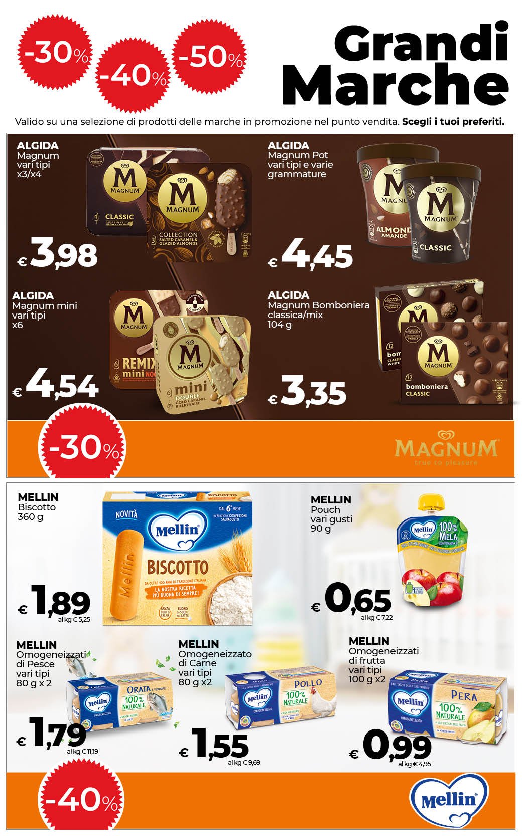 -30% -40% -50% sulle Grandi Marche