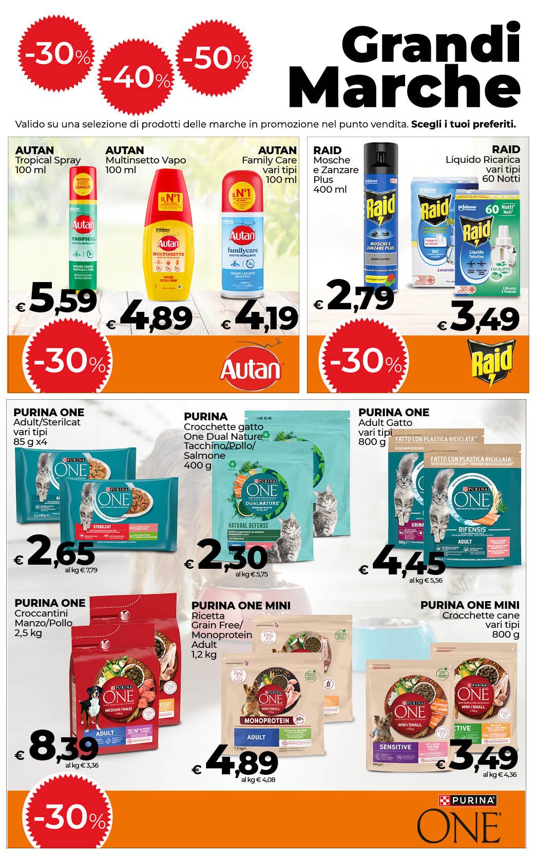 -30% -40% -50% sulle Grandi Marche