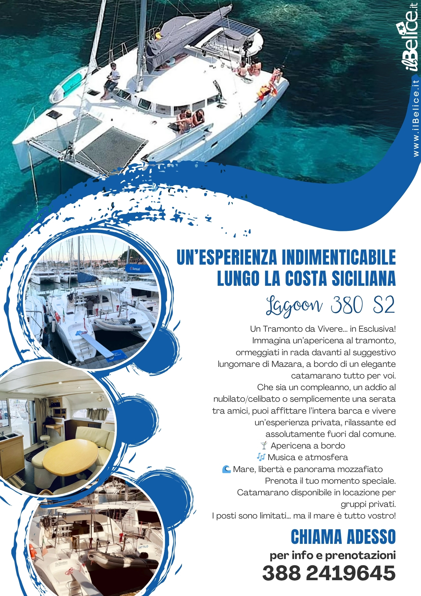 Scopri la Costa Siciliana sul nostro Catamarano