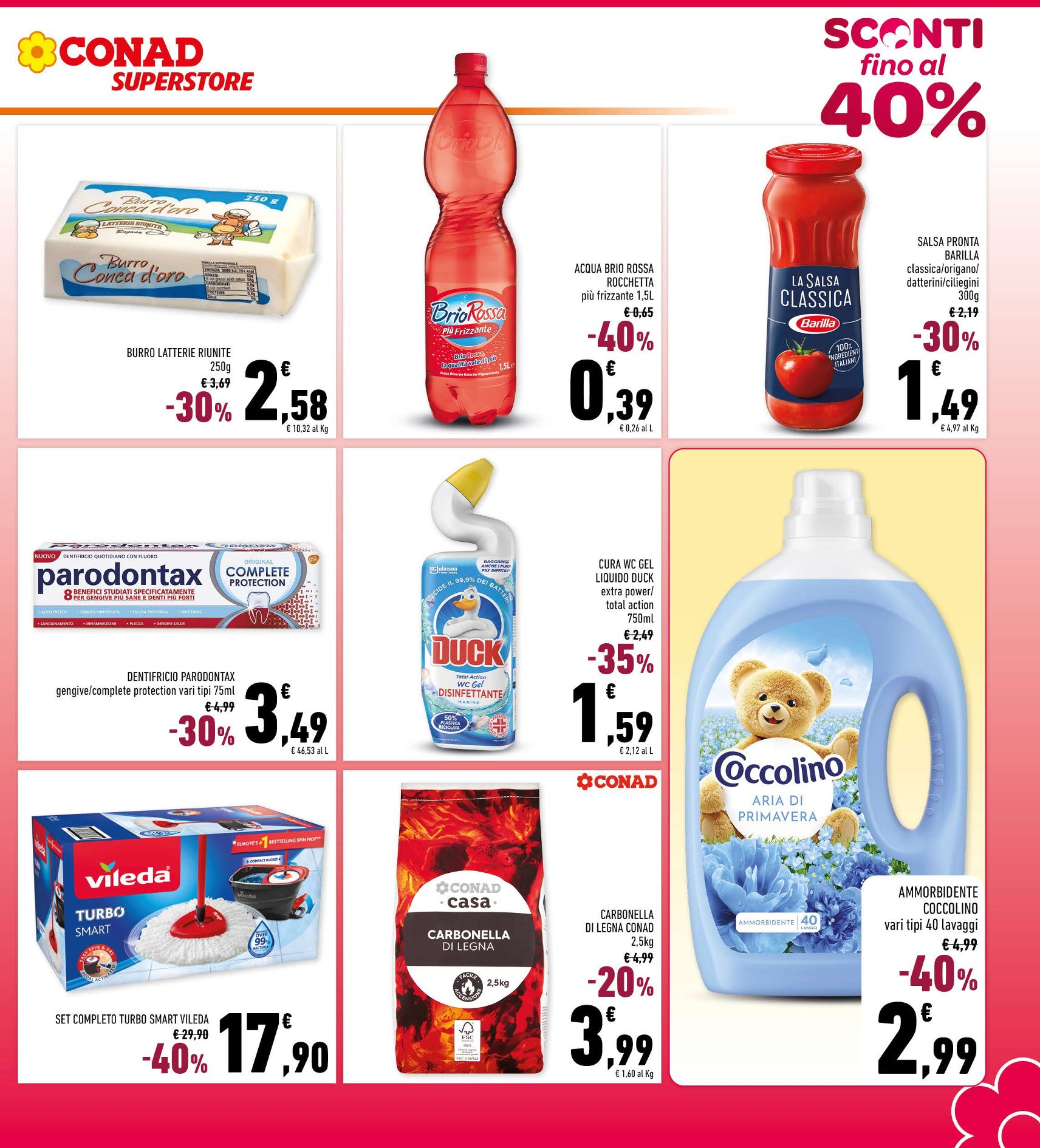 Sconti fino al 40%