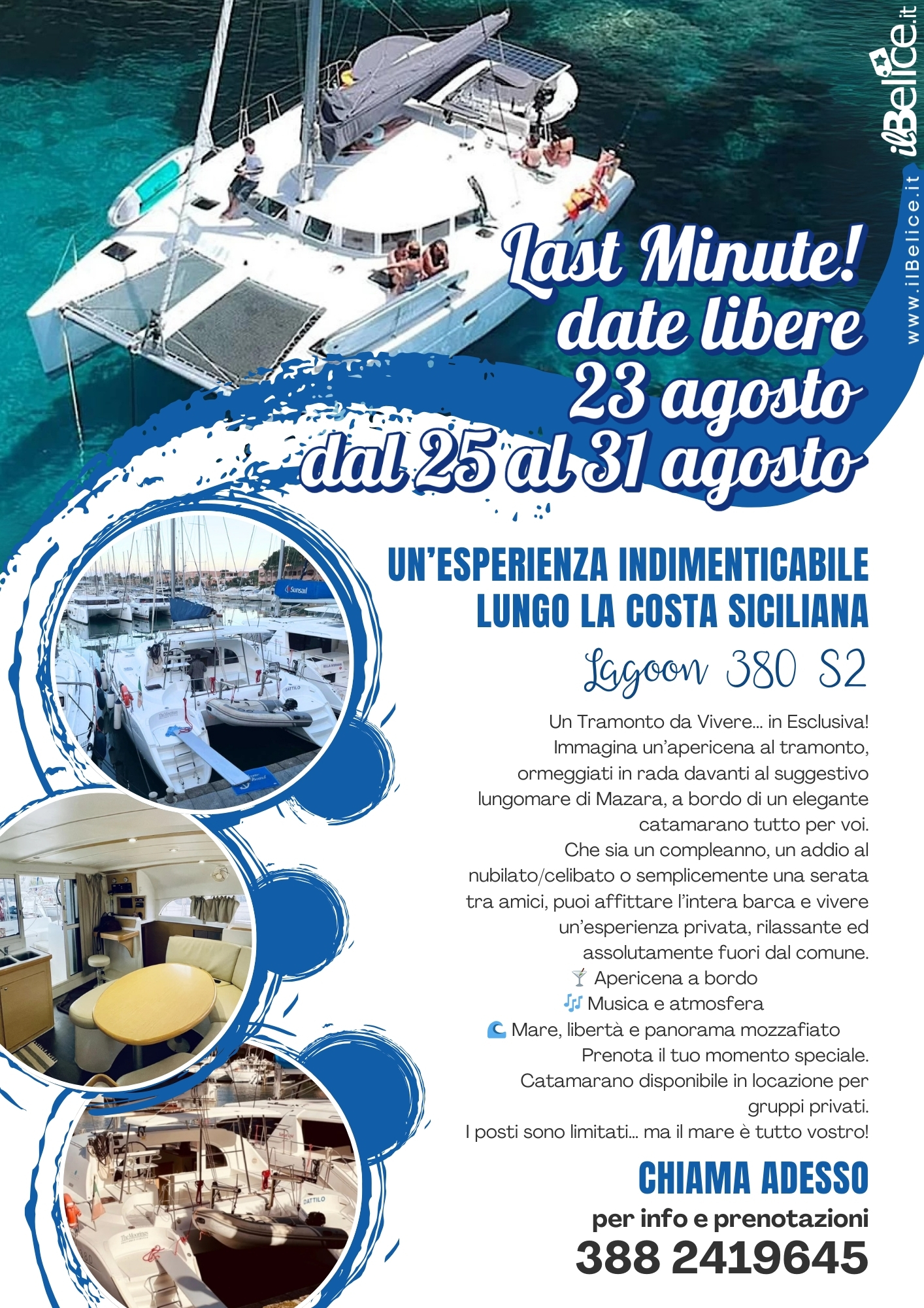 LAST MINUTE! Scopri la Costa Siciliana sul nostro Catamarano