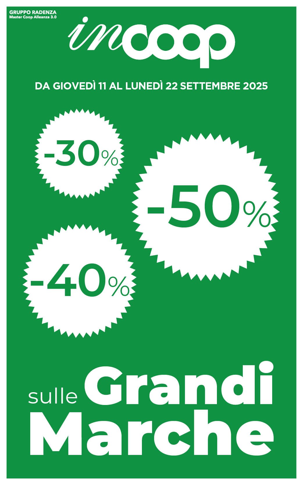-30%, 40%, 50% sulle Grandi Marche