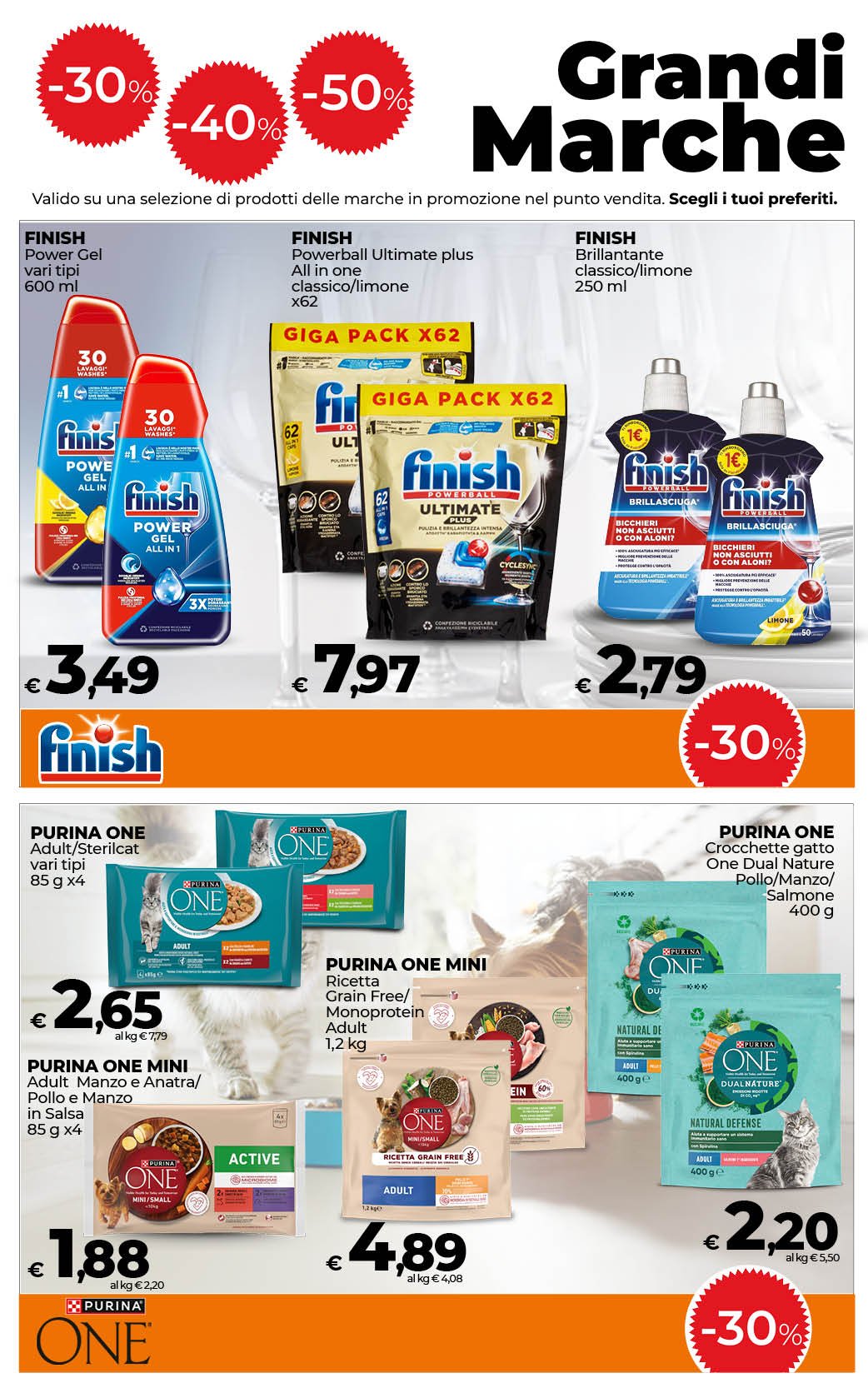 -30%, 40%, 50% sulle Grandi Marche