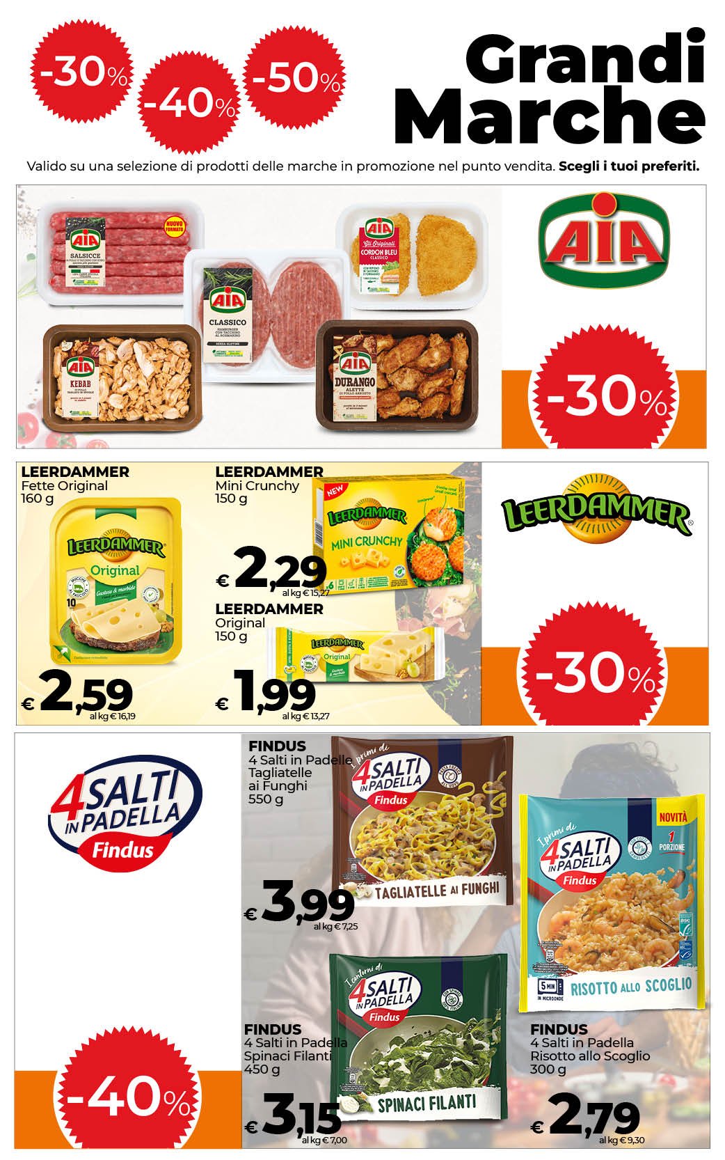 -30%, 40%, 50% sulle Grandi Marche