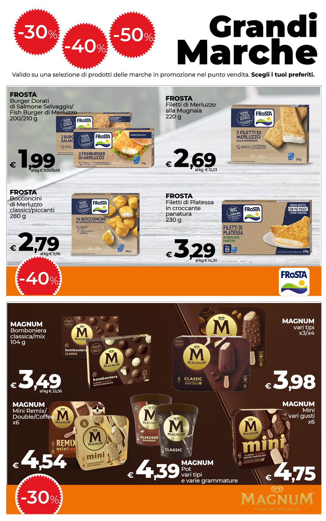 -30%, 40%, 50% sulle Grandi Marche