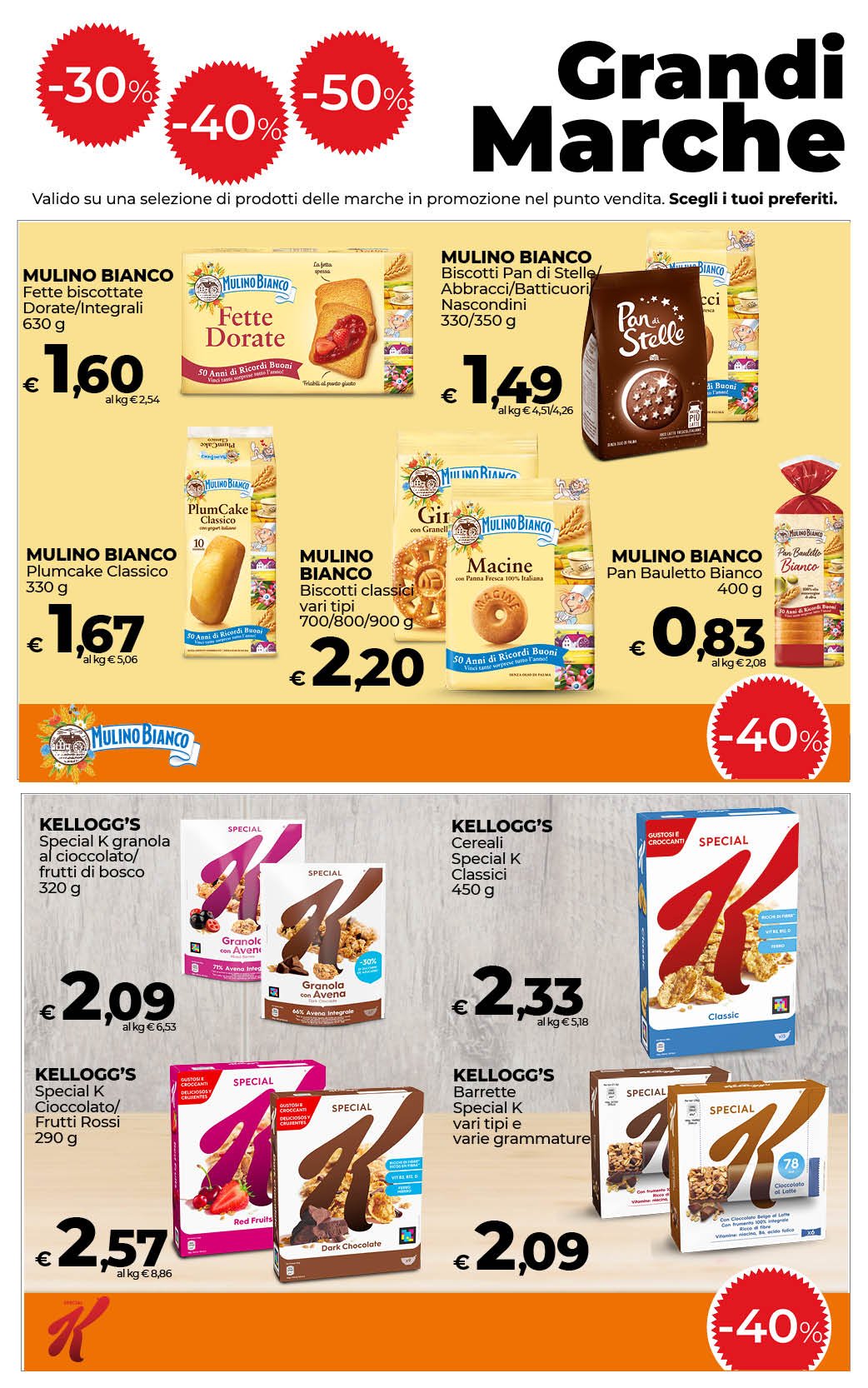 -30%, 40%, 50% sulle Grandi Marche