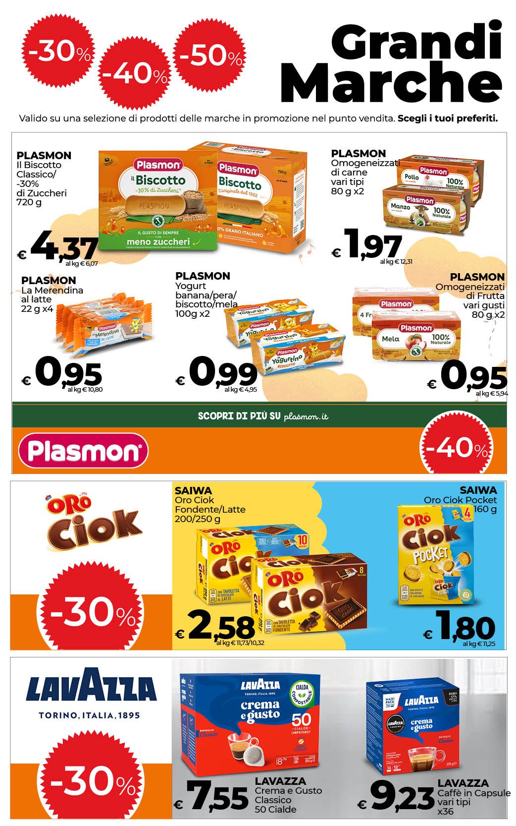 -30%, 40%, 50% sulle Grandi Marche