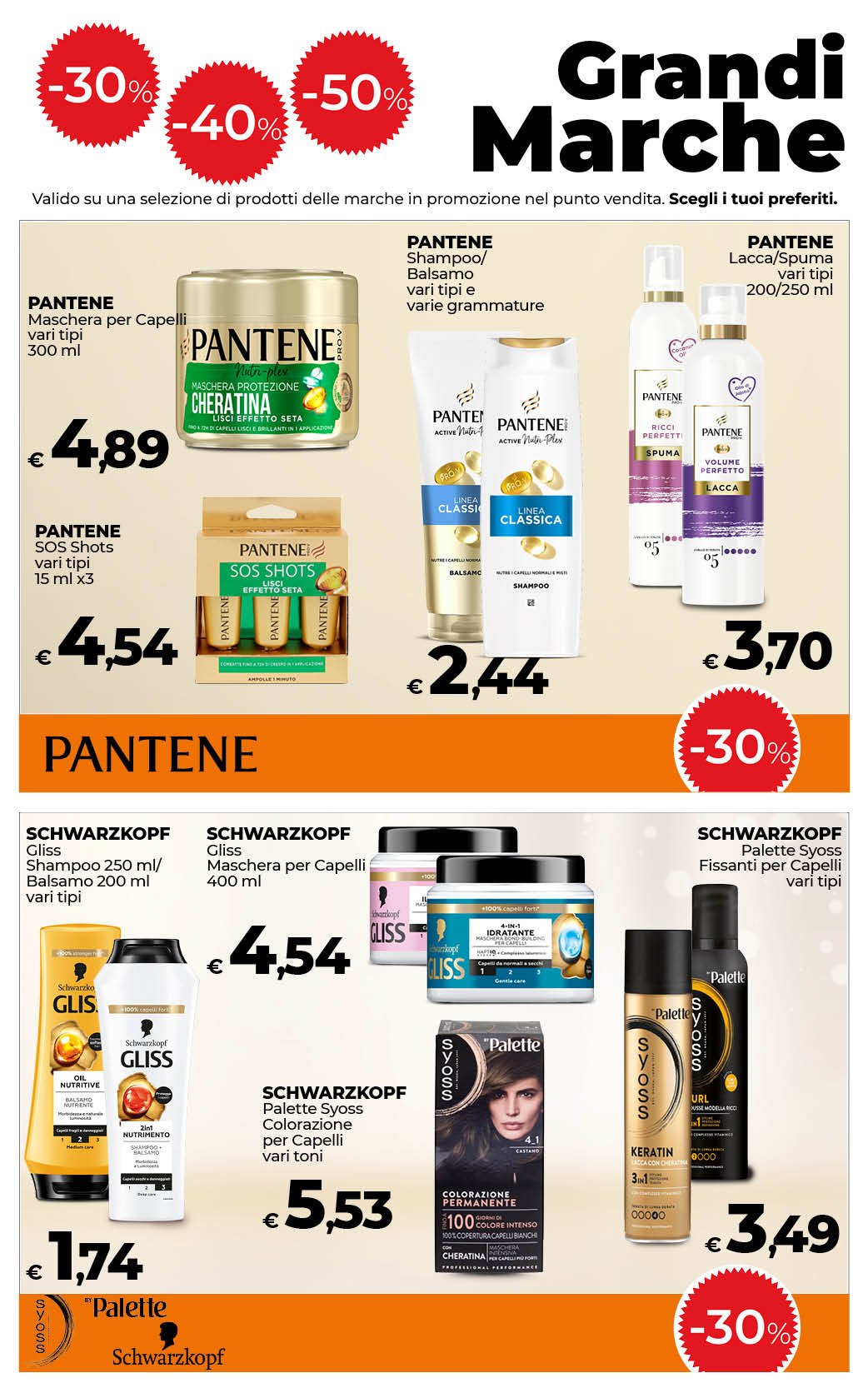 -30%, 40%, 50% sulle Grandi Marche