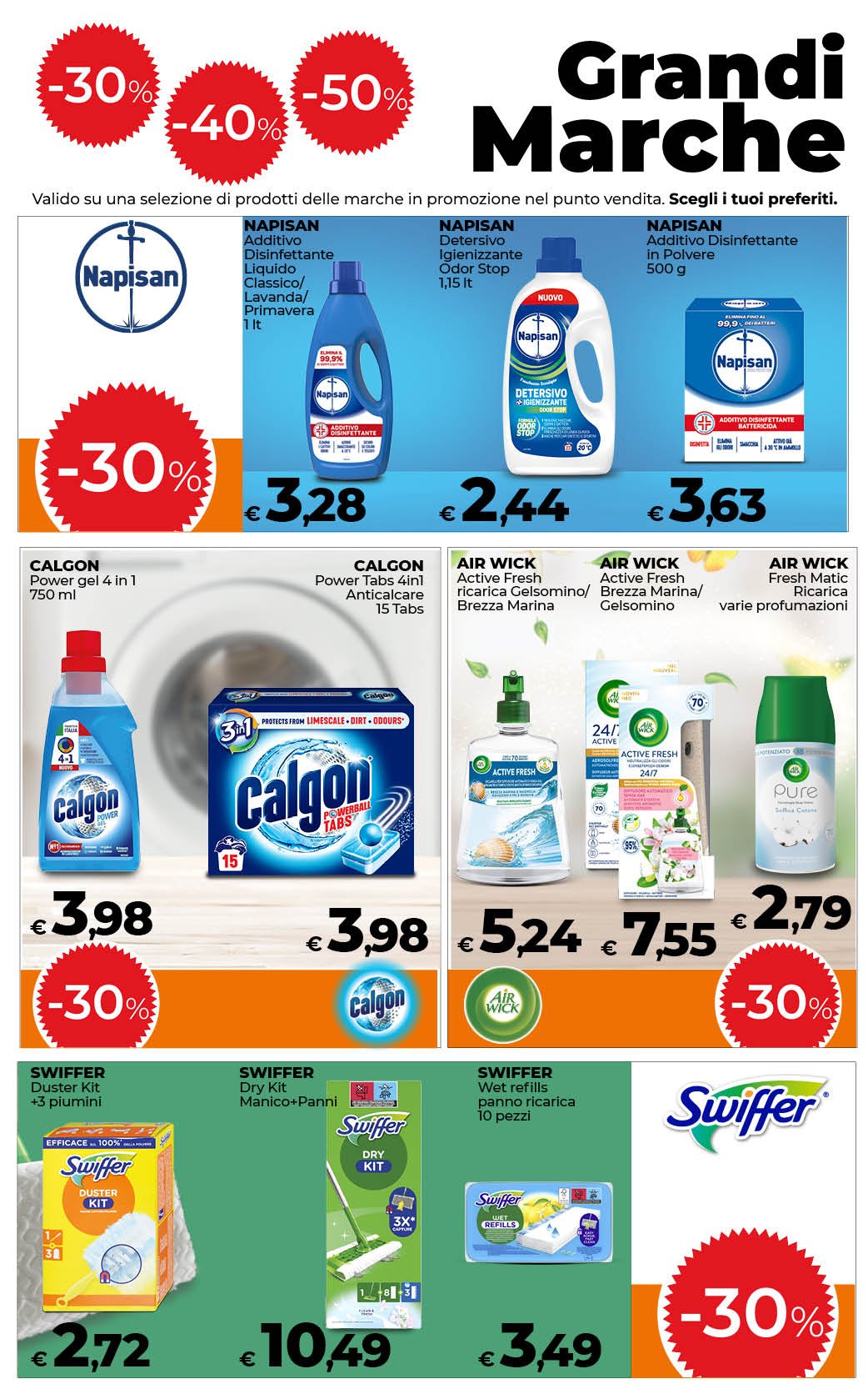 -30%, 40%, 50% sulle Grandi Marche