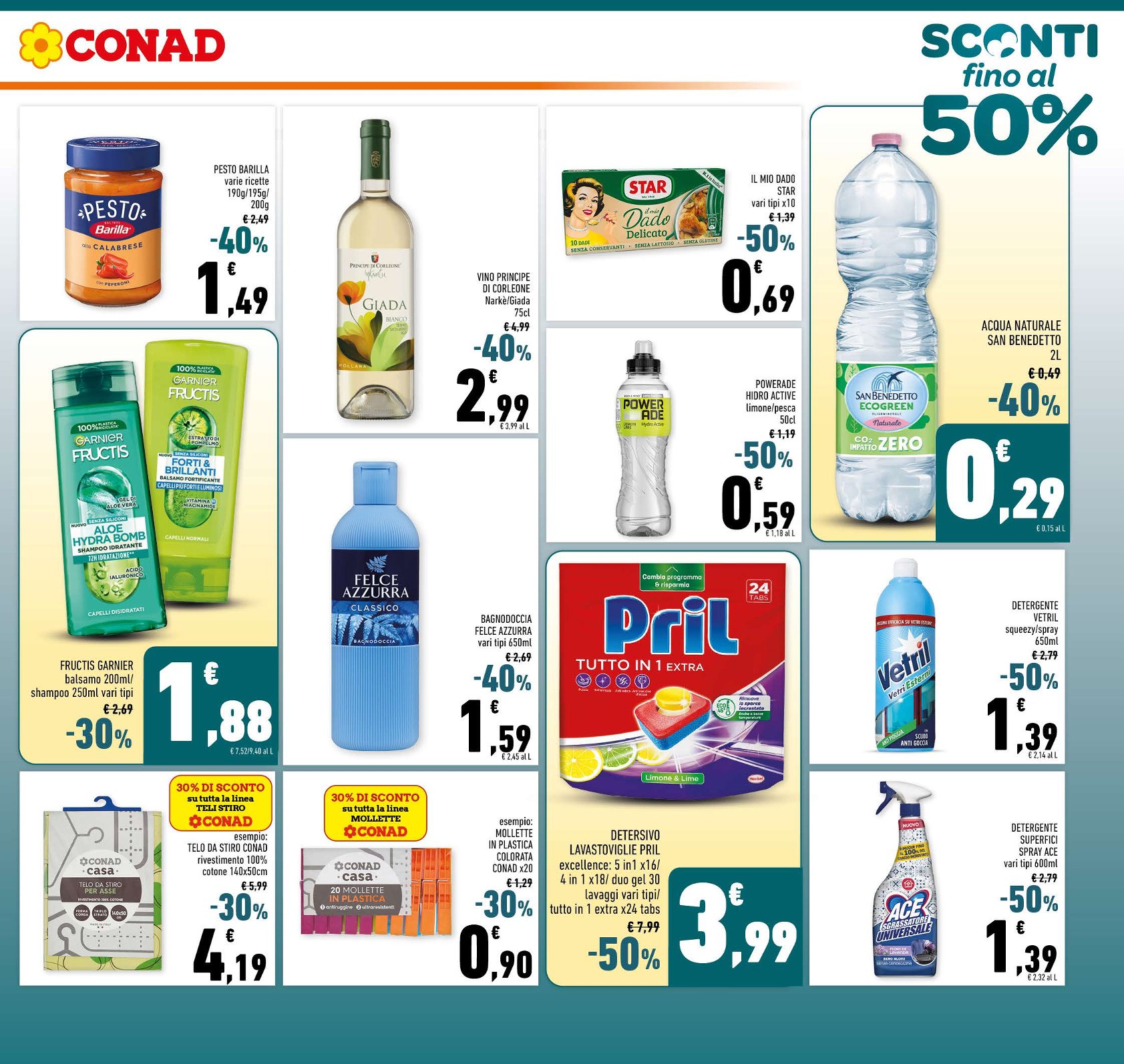 Sconti fino al 50%