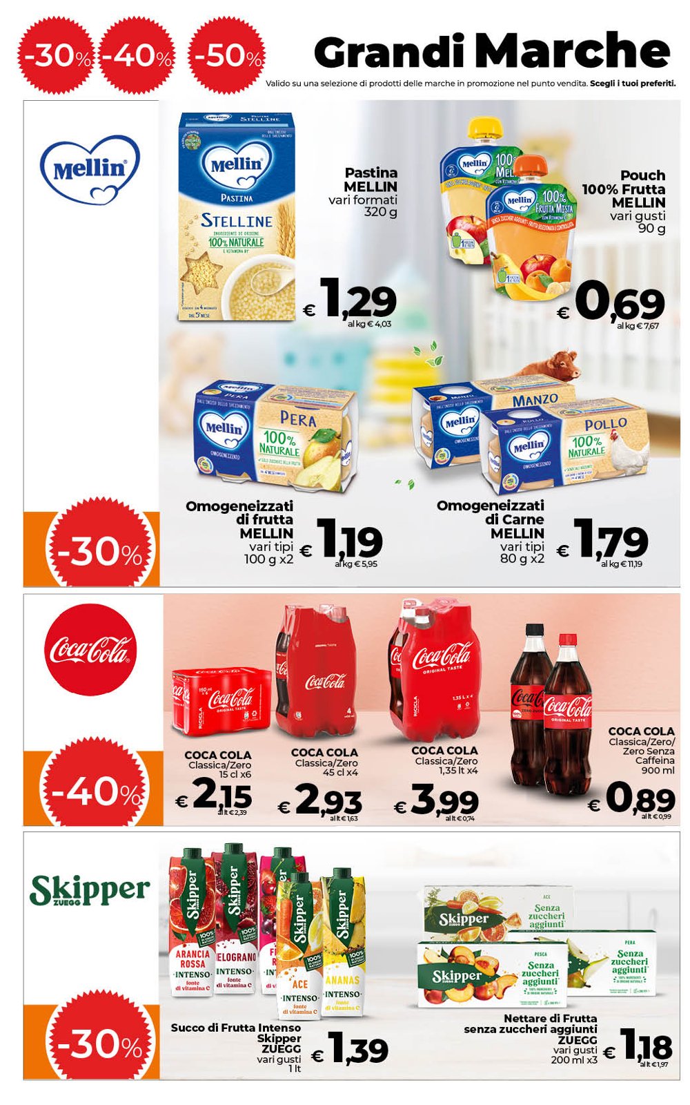 -30% -40% -50% sulle Grandi Marche