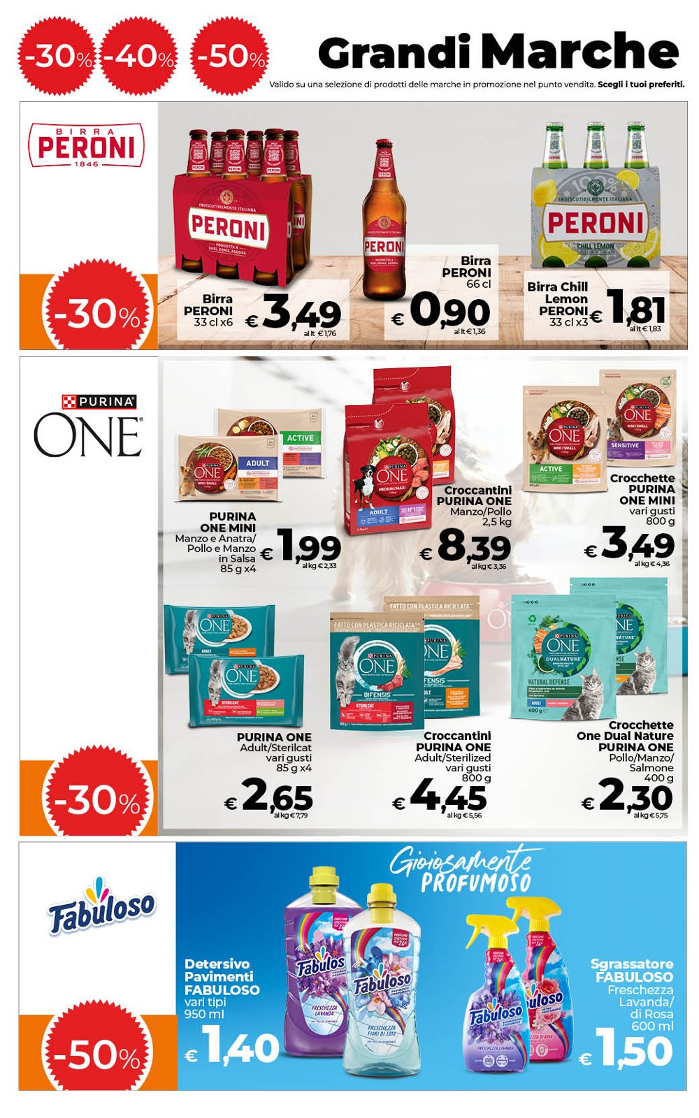 -30% -40% -50% sulle Grandi Marche