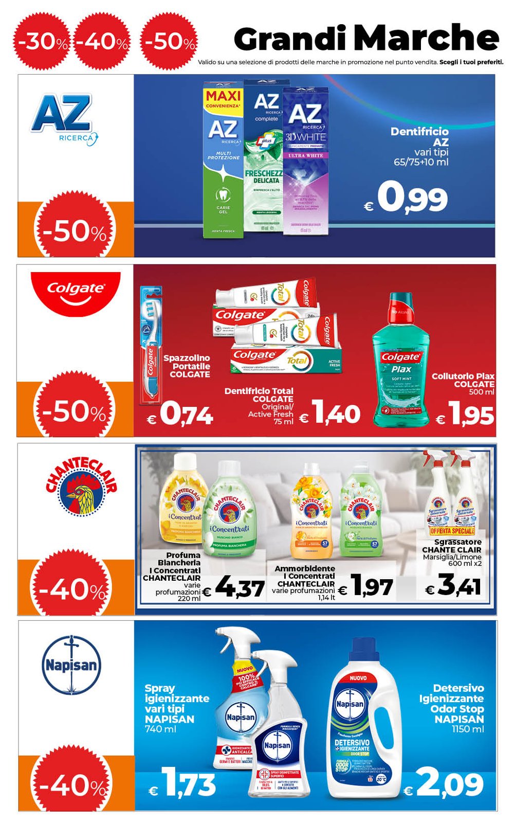 -30% -40% -50% sulle Grandi Marche