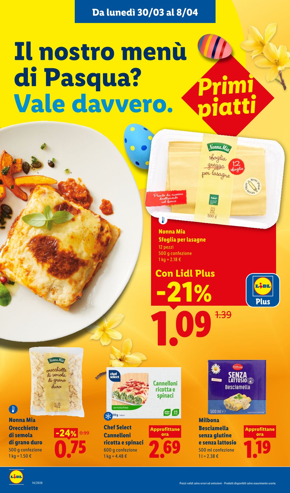 Menu di Pasqua Conveniente? Vale Davvero