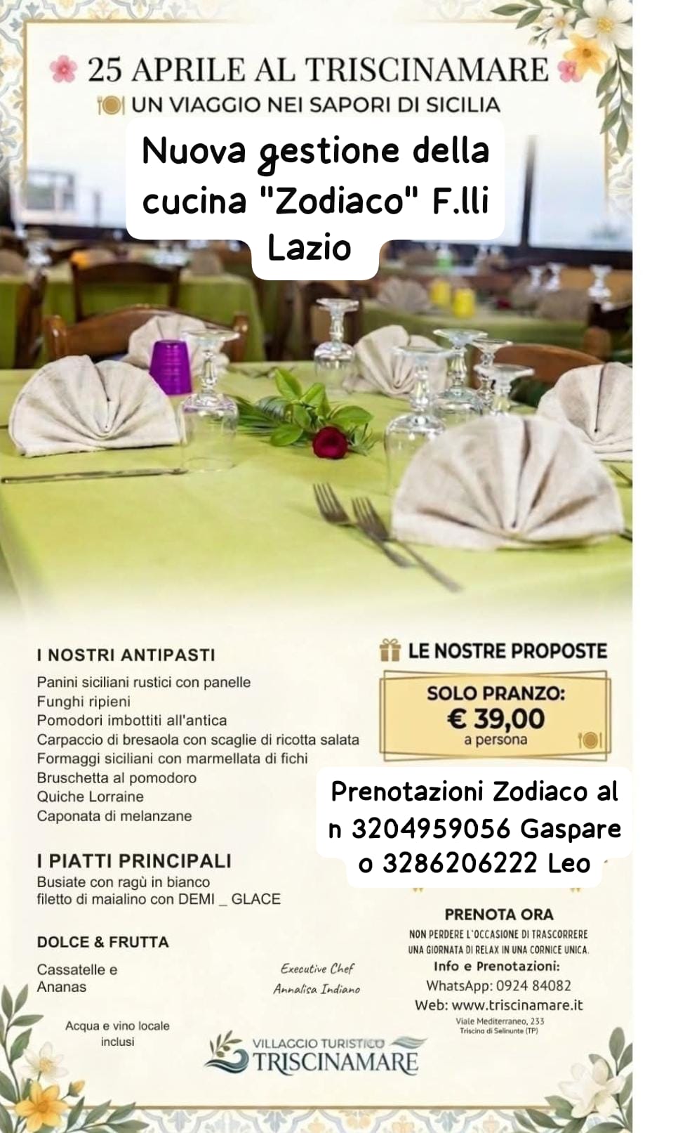 Ci trovi anche al Triscinamare!