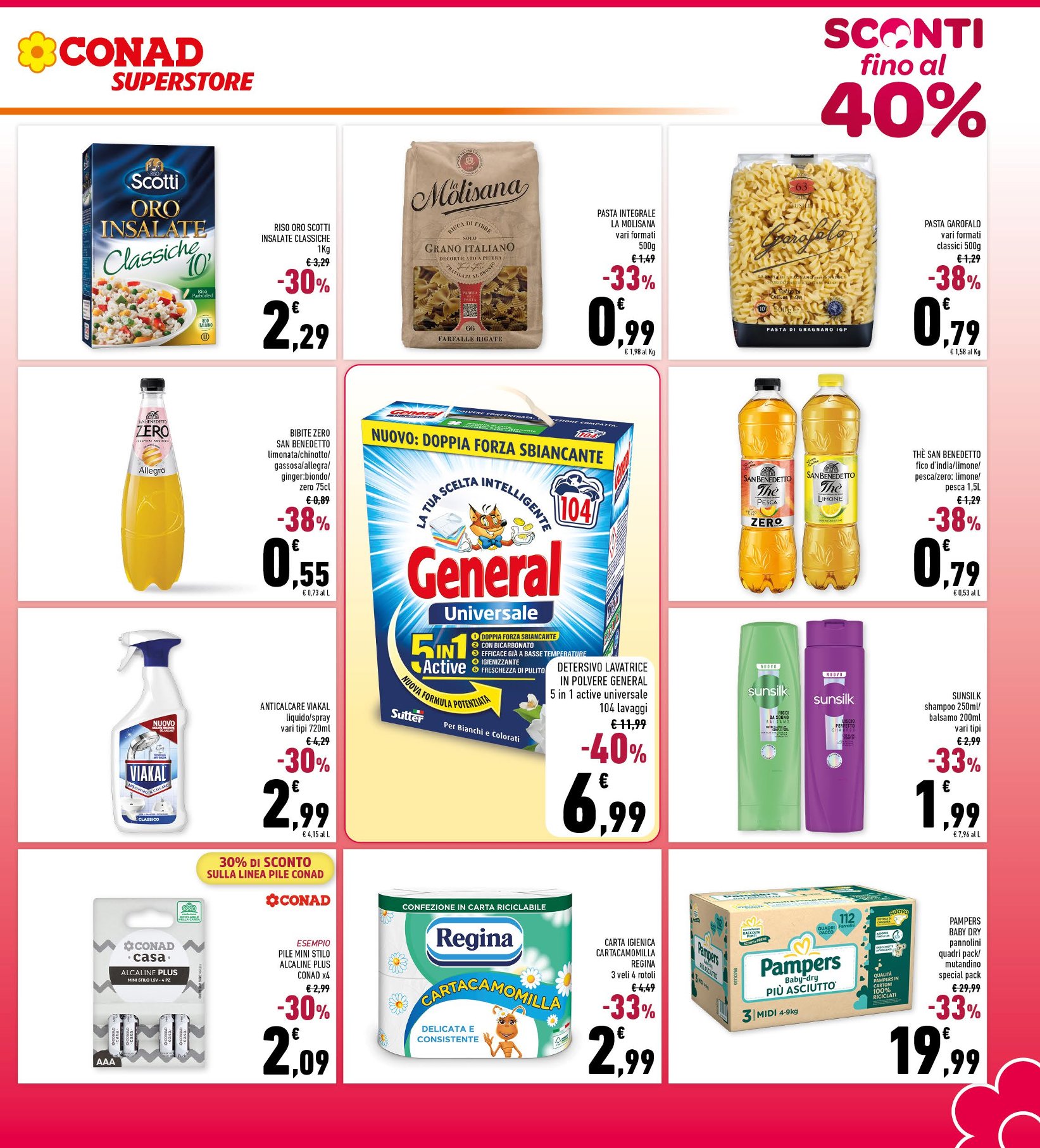 Sconti fino al 40%